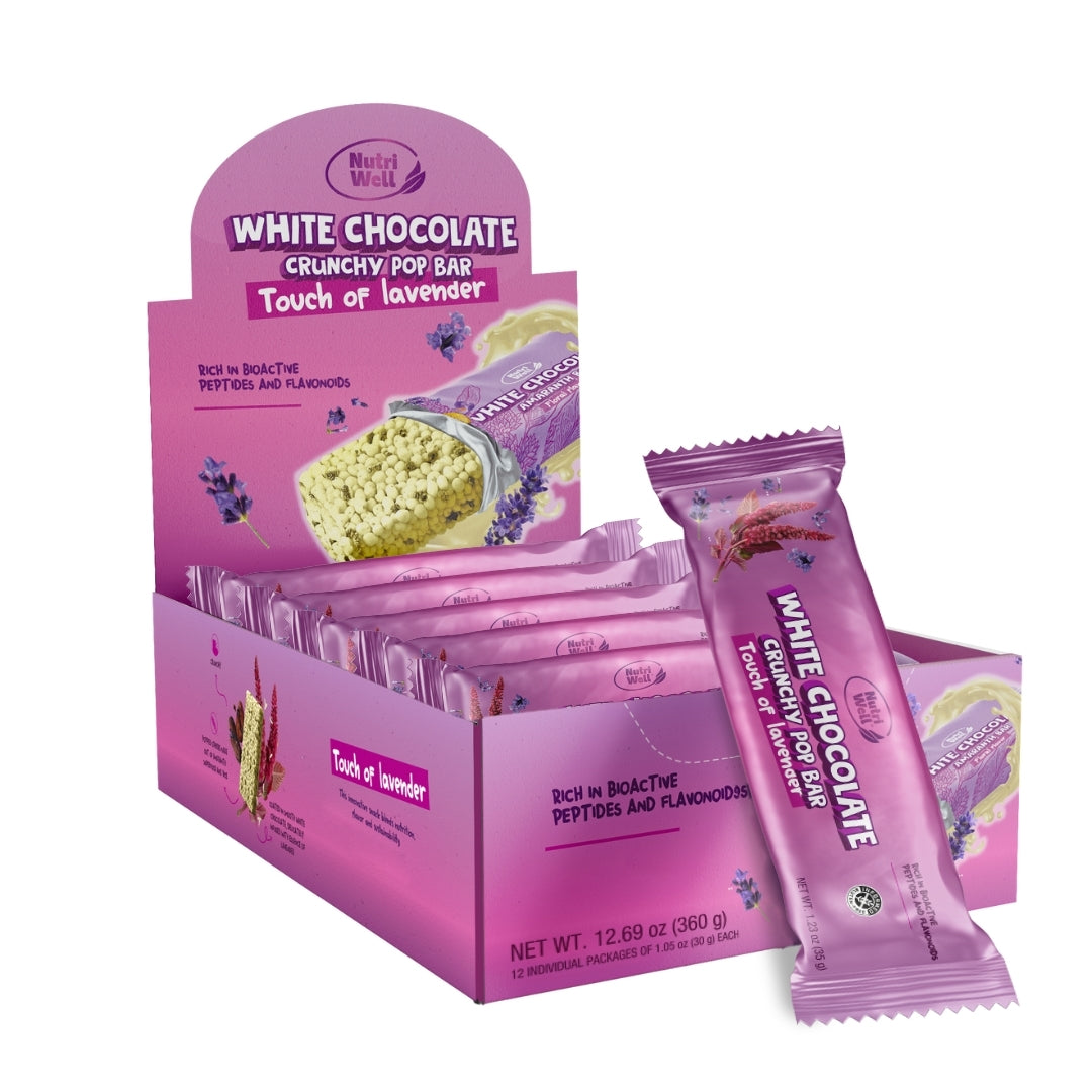 Chocobarras de Amaranto con Lavanda