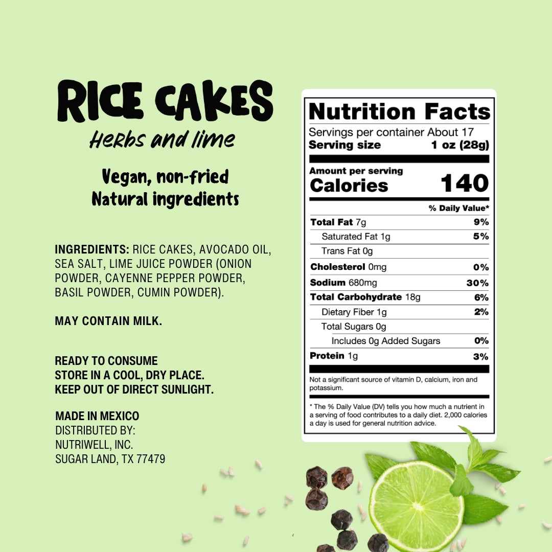 Rice Cakes Herbs and Lime