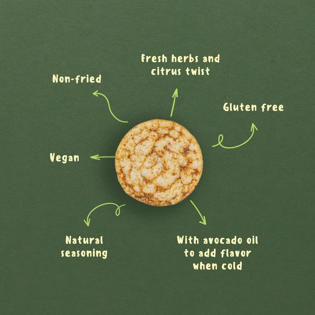 Rice Cakes Herbs and Lime