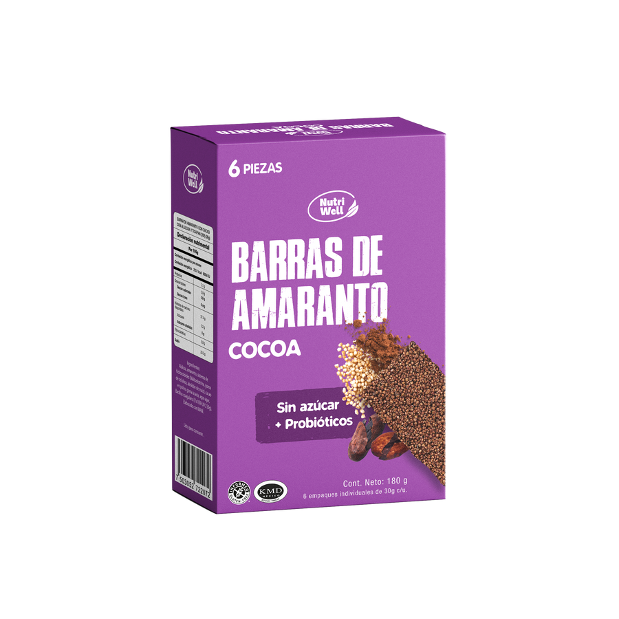 Barras de amaranto con cocoa y probióticos – opción saludable para el mercado mexicano