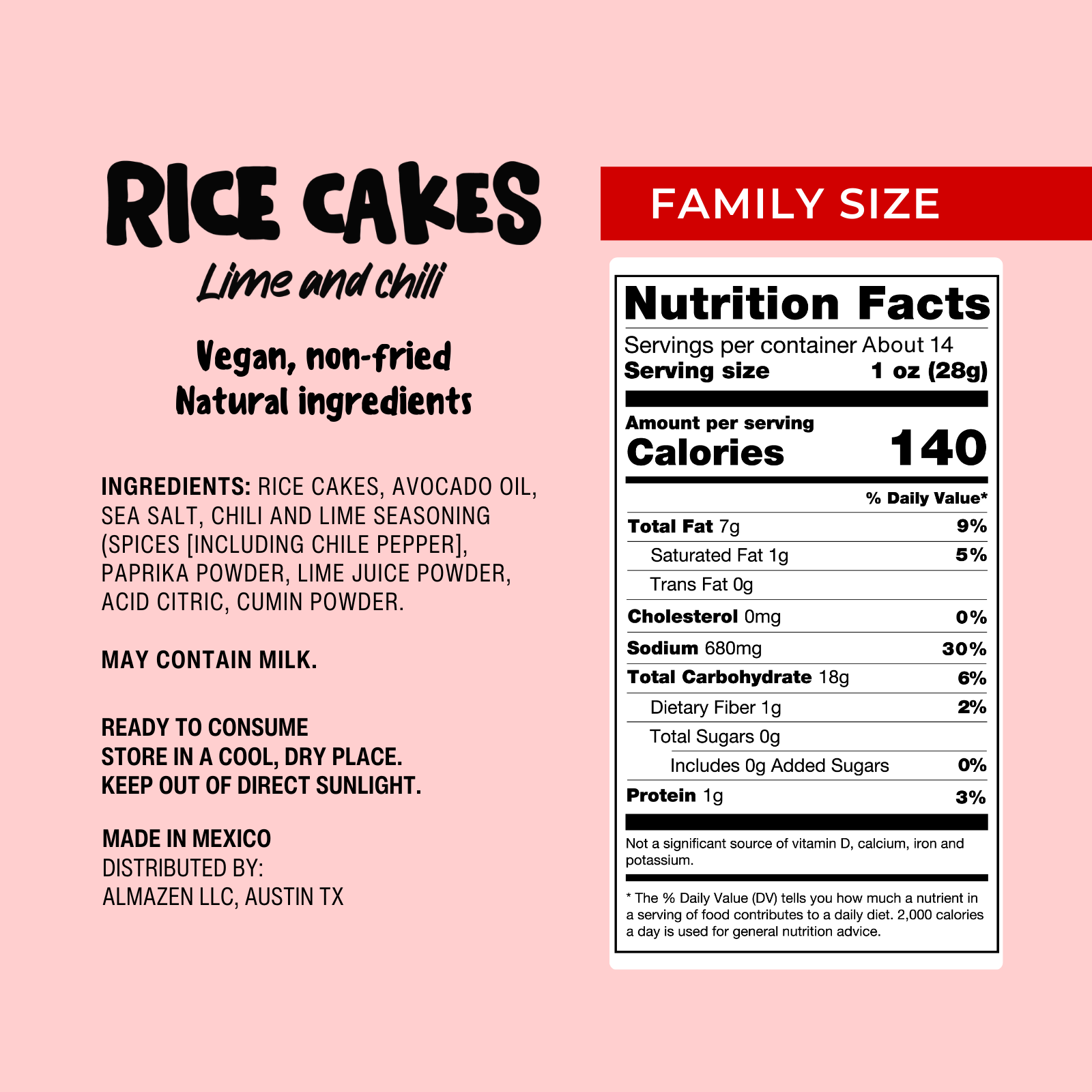 Air-Puffed Rice Cakes Lime & Chili