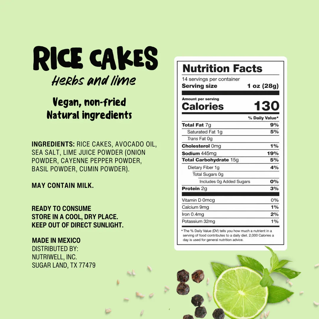 Air-Puffed Rice Cakes Lime & Chili