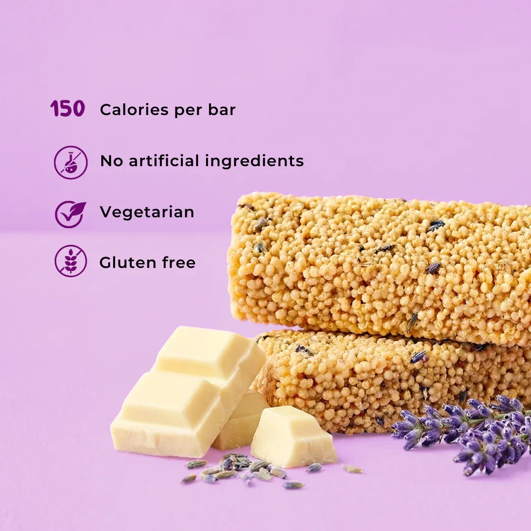 Belgian White Chocolate Bar with Amaranth & Lavender