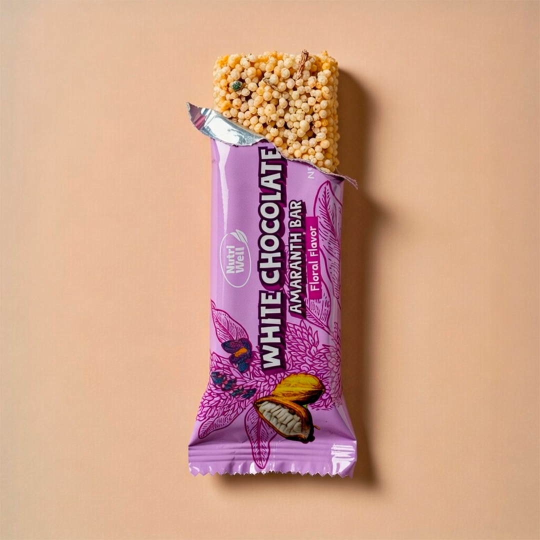 Belgian White Chocolate Bar with Amaranth & Lavender